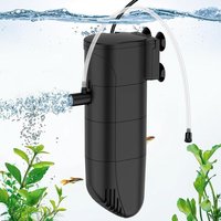 Letnerny-Filtre Aquarium, Pompes Et Filtres Pour Aquarium Avec Volume D'air Ajustable, 6w Débit 400lph, Triple Filtration Pompe Aquarium Pour 200l