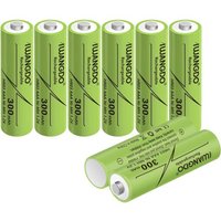 HR03 Lot de 8 piles rechargeables AAA 300 mAh pour lampes solaires d'extérieur de jardin pré-chargées