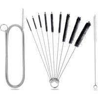 Lot De 11 Brosses De Nettoyage En Nylon-Flexible En Acier Inoxydable-Pour Théière,Buse,Expresso,Machines À Boire,Pailles,Aquarium