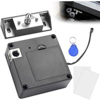LETNERNY-Serrure Intelligente Pour Armoire Serrure De Tiroir Intelligente Sans Perforation Avec Cartes De Proximité Rfid Et Clé De Proximité, Serrure