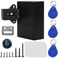 LETNERNY-Serrure Intelligente Nfc Pour Armoire Serrure De Meuble Avec 3 Porte-Clés Et 2 Cartes Rfid, Serrure Intelligente Cachée, Verrous Sans Trous