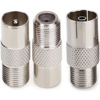 LETNERNY-Tv T/F Type Connecteur Femelle Vers Rf Coaxial D'Antenne Adaptateur M-F, Femelle À Mâle Coupleur Coaxial Antenne Socket À Rf Coax Aérienne