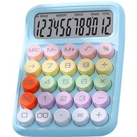 LETNERNY-Calculatrice, Calculatrice Électronique Colorée, Résistante Aux Éclaboussures, Exqu Pour Le Bureau Pour La Salle De Classe (Bleu Ciel)
