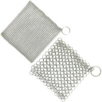 LETNERNY-Lot De 2 Nettoyants En Fonte, Nettoyeur En Fonte Pour Cocotte, Récureur De Chaîne, Nettoyeur En Fonte En Acier Inoxydable Pour Four, Poêles,