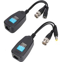 LETNERNY-2Pcs Bnc Video Power Balun 1 Paire Passive Cctv Coax Bnc Video Power Balun Transceiver Vers Rj45 Connecteur Avec Signaux Hd-Cvi, Hd-Tvi,