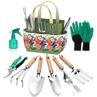 LETNERNY-Outils De Jardinage Lot De 9 - Ensemble Complet DOutils De Jardin Robustes Avec Sac À Main De Mode