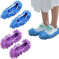 LETNERNY-4 Pcs Chaussettes Anti Poussière Pour Balai À Franges Multifonction Lavable En Microfibre Pour La Maison La Cuisine Le Bureau