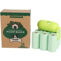 Letnerny-150 Sacs À Déjections Canines Biodégradables Avec Distributeur ¿ 10 Rouleaux (15 Sacs Chacun), Amidon De Maïs Respectueux De L'environnement