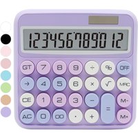 Letnerny-Calculatrice Standard Violette - 12 Chiffres Avec Grand Écran Lcd Et Grands Boutons, Parfaite Pour Le Bureau, L'école, La Maison Et Le
