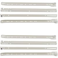 C41022-2 Ensembles de coulisses/glissières à galets 40 cm-pour 2 tiroirs-charge maximale 25 kg-rail de guidage-en acier-armoire placard commode