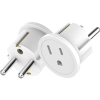2 Pièces Adaptateur Prise Americaine vers France, Adaptateur de Voyage USA vers Francais, Adapter Secteur Plug US vers EU, Prise de Voyage États Unis