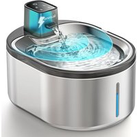 Fontaine D'eau 4l Pour Chat Sans Fil, Fontaine Pour Chat Sans Fil En Acier Inoxydable Avec Détecteur De Mouvement, Avec Batterie 3000mah, Rappel