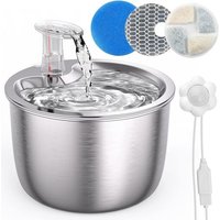 Fontaine À Eau Pour Chat Chien Avec Capteur Infrarouge Distributeur Eau En Acier Inoxydable Automatique 2l Pour Animaux Ultra Silencieux,3 Modes De