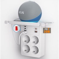 PD20W Prise Multiple avec Interrupteur, Multiprise Murale avec Charge Rapide PD3.0 et QC18W,Prise USB Multiple 4 Prises Euro et 6 USB Chargeur,