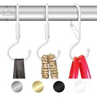 6 Crochets Organisateur De Sacs Pour Placard. Crochets Torsadés En Forme De S Avec Système Anti-Chute. Crochets En Forme De S Robustes Métalliques