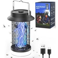 3200V Lampe Anti Moustique Rechargeable, 2600Mah Uv Tue Mouche Electrique Extérieur Avec Lampe Led 2 En 1,Étanche Ip65 Antimoustique Chargement Usb