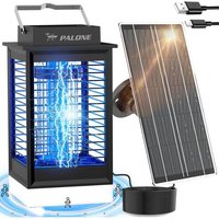 Lampe Anti Moustique Solaire À Capteur Corporel, Panneau Solaire De 7,5 W Câble De Connexion De 3,5 M Avec Support,Lampe De Camping Pour L'Extérieur,