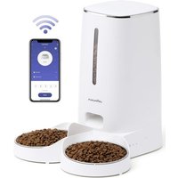 Distributeur Croquettes Chat Automatique, 4l Distributeur Croquettes Pour Chiens Et Chats Avec 2 Bols En Acier Inoxydable, 10 Repas Par Jour Et