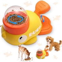 Distributeur Interactif De Nourriture Pour Chien 2-En-1, Jouet Puzzle En Forme De Canard, Stimulation Mentale, Réduit Les Ballonnements &