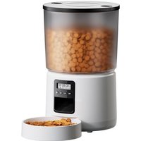 5l Distributeur Croquettes Chat Automatique, Distributeur Croquettes Chat Avec Minuterie Programmable, 1-6 Repas Par Jour, Avec Appuyez Sur Le