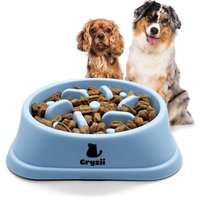 Gamelle Anti Glouton Chien Moyen Bol D'alimentation Lente Et Saine, Favorise La Digestion De L'animal, Anti Vomissements, Design Avec Pieds
