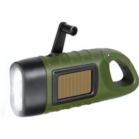 Lampe De Poche Led D`Urgence, Lampe Torche Solaire Rechargeable, Lampes De Poche Dynamo Avec Mousqueton, Mini Lampe Torche Avec Manivelle Et Panneau