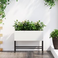 Cultivateur de Jardin surélevé vidaXL 60x26x45 cm Acier Blanc