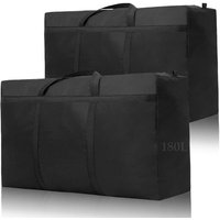 2 pièces sac de rangement avec fermeture éclair 180L,600d Ogrand sac demenagement housse de rangement étanches pour rangement couette,vetement,jouet