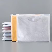 Sac Plastique Rangement Vetement,100 Pièces 30 * 25cm Sac de Rangement,Pochette Transparent Dépoli,Pochette Etanche Voyage pour
