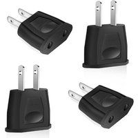 Lot De 4 Adaptateurs De Voyage EuropéEns AméRicains, Adaptateur De Prise EuropéEnne Aux éTats-Unis, Adaptateur De Prise De Voyage EuropéEn,