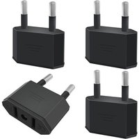 4 Pièces Adaptateur Prise USA, US vers France Adapter, fiche d'adaptation USA Deutschland Stecker, fiche de Voyage US vers EU, Adaptateur US vers EU,
