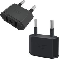 2pcs Adaptateur Prise USA, US vers France Adapter, fiche d'adaptation USA Deutschland Stecker, fiche de Voyage US vers EU, Adaptateur US vers EU,