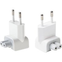AC Adapter Plug Convertisseur de Chargeur de Voyage, Connecteur de Rechange pour tablettes iPod, iPhone, iPad, Adaptateur Secteur Macbook (2xEU Plug)
