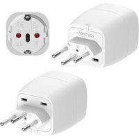 2xAdaptateur Suisse,Adaptateur de Voyage France vers Suisse, 2 Broches Europe vers 3 Broches Type J,Adaptateur de Prise Suisse,pour