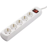 Multiprise 5 Prises 16A avec Interrupteur (Rallonge multiprises 1.4m, Bloc 5 Prises Type F Schuko, 3500W Max, Idéal Bureau PC luminaires, Atelier,