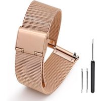 Bracelet Montre Connectée 20mm Bracelet Montre pour Homme Femme, Bracelets de Montres de Metal avec Outils et Barre à Ressort, Diverses Couleurs
