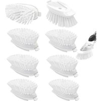 Lot de 8 recharges de Brosse à Vaisselle OXO - Tête de Distribution de Savon de Nettoyage pour Brosse à récurer (Blanc)