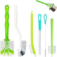 Set Goupillon Bouteille Nylon Ecouvillon Bouteille Brosse de Nettoyage Bouteille pour Élimination Taches Récalcitrantes