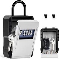 Boite à Clé Sécurisée, Grand Boite a Clefs Securisee Exterieur avec Code à 4 Chiffres Étanche Boite à Clés Murale, Robuste Coffre a Clef Exterieur