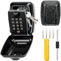 Boîte à Clés Sécurisée Murale Boite a Clefs Securisee Exterieur, Boite a clé Étanche avec Code à 12 Chiffres, Grande, Étanche, Antirouille,