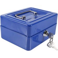 Petit Coffre Fort pour la Maison avec 6 Compartiments, Boîte Étanche Ignifuge avec Serrure à Clé Mini Portable en Acier Verrouillable Poignée Couche