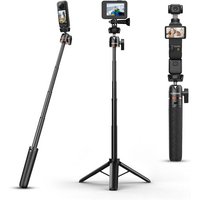 Mini Trépied Selfie Stick Pour Caméra - 62.5cm Mini Trépied Extensible Avec 5 Niveaux D'ajustement 360° Ball Head 1/4"" Screw, Portable Vlog Handle
