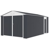 Garage Métal "Houston" 15,36 M² - Anthracite