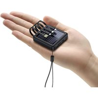 Chargeur Portable Solaire Compact 15000mah Alimentation Mobile Solaire compacte avec 4 câbles intégrés, entrée/Sortie USB C, Mini Chargeur Portable
