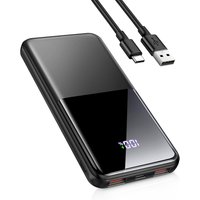 Batterie Externe 10000mah, 22.5w Power Bank Charge Rapide Chargeur Externe Usb C Input & Output Avec 0-100% Écran Lcd, Batterie Portable Compatible