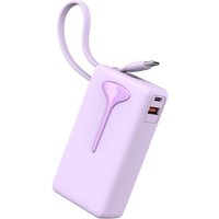 Batterie Externe Charge Rapide 10000mah, 22.5w Power Bank Usb C Input & Output, Chargeur Externe Avec 3 Ports, Batterie Portable Avec Cable Intégré