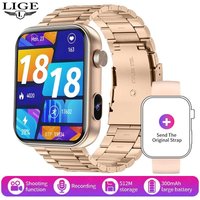 Lige 2025 Nouveau 512 Mo Caméra Smartwatch 1.91 "Hd Faire Réponse Appel Prendre Vidéo Enregistrement Sonore Musique Sport Étanche Montre Intelligente