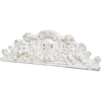 Dessus De Porte En Bois. Finitions : Blanc Cérusé L73xpr7xh26 Cm