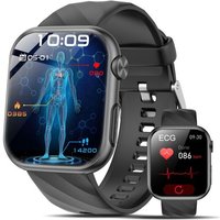 2025 Montre Connectée Homme Femme Avec ¿¿¿¿É¿¿¿/Ecg+Hrv/Imc/Acide Urique/Lipides, 1.97"" Amoled Smartwatch Avec 24h Fréquence Cardiaque, Spo2,