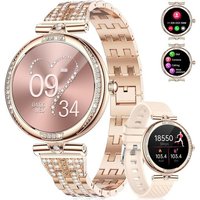 Montre Connectée Femme 1,19"" Amoled Bluetooth Appels Pour Android Ios Montre Femme Connectée Fitness Activity Tracker Fréquence Cardiaque Sommeil